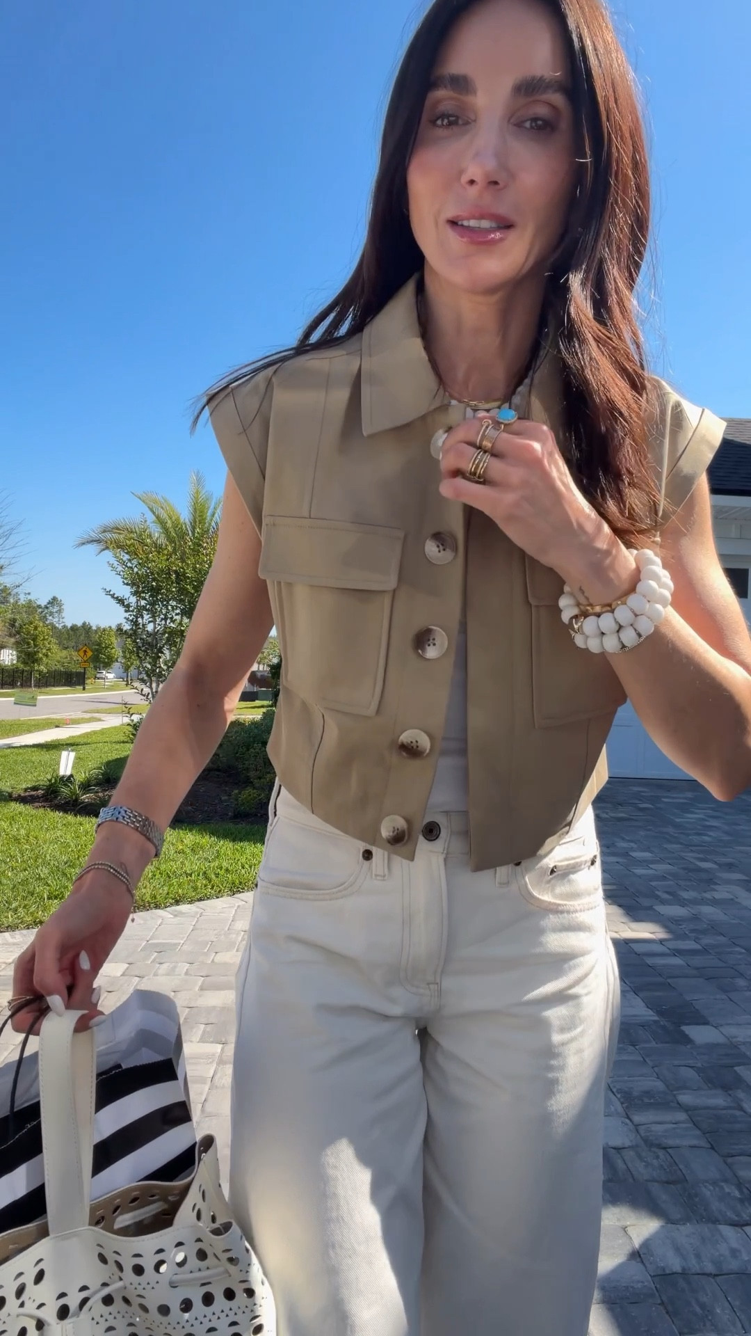 When you don’t know with to wear, monochromatic outfit and add a statement piece 

#LTKMothersDay #LTKOver40 #LTKgrwm