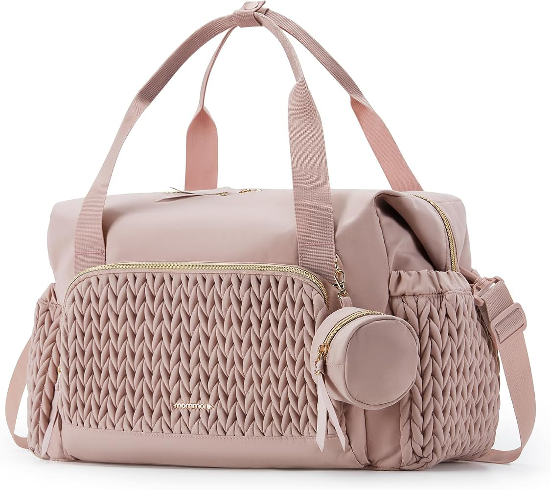 mommore Diaper Bag Tote, Large Capacity Travel Diaper bags, Hospital Bag for Labor Delivery, Baby... | Amazon (US)