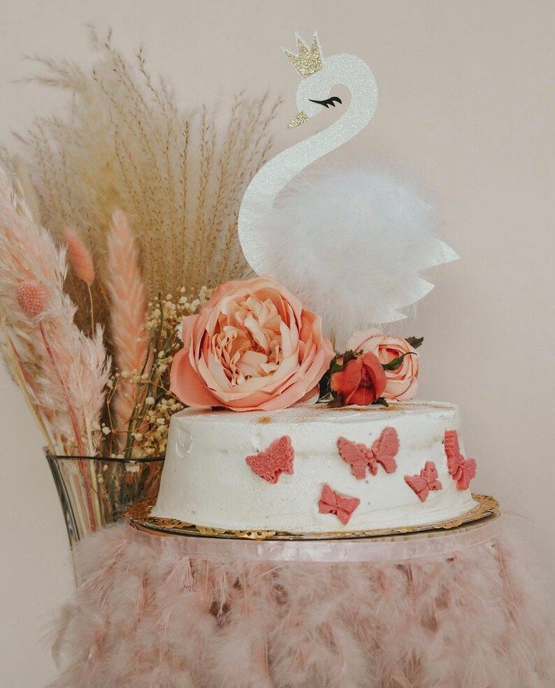 Swan Cake Topper Swan Birthday Baby Shower Cake Topper Swan | Etsy | Etsy (US)