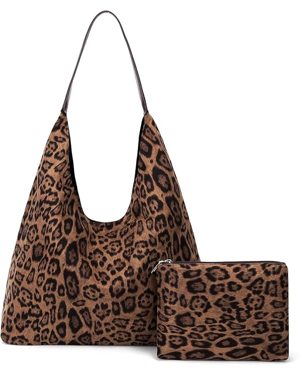 YFGBCX Leopard Tote Bag for Women Cheetah Purse Brown Vintage Hobo Bag Large Capacity Work Tote B... | Amazon (US)