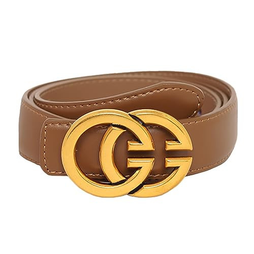 Aurolran Women's Fashion Classic Metal Buckle Leather Belt with Jeans Dress | Amazon (US)