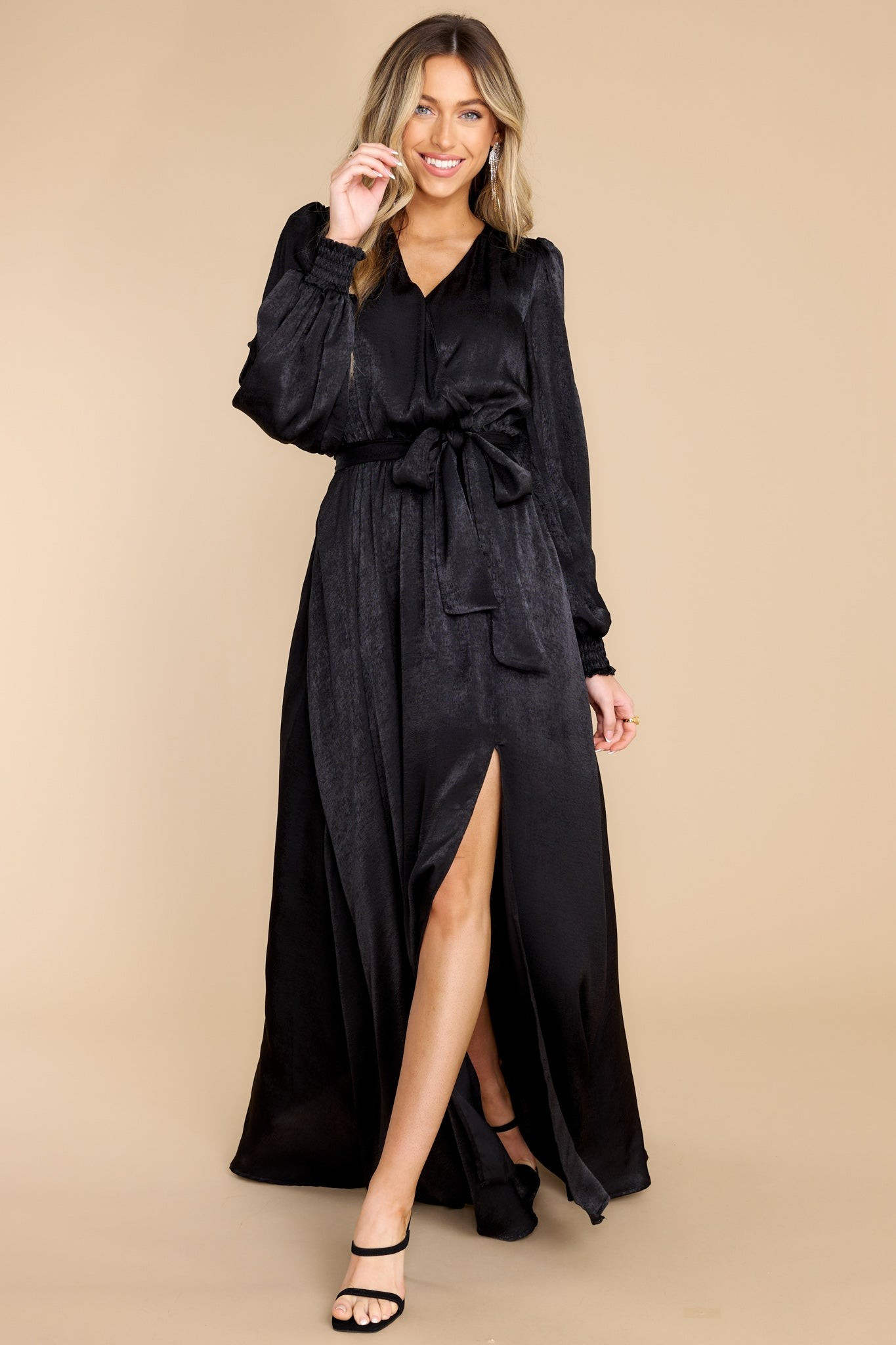 Settle The Score Black Maxi Dress | Red Dress 