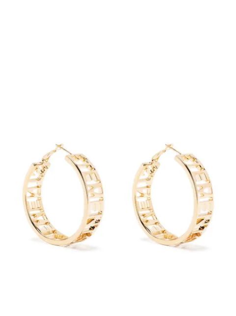 logo-hoop earrings | Farfetch (US)
