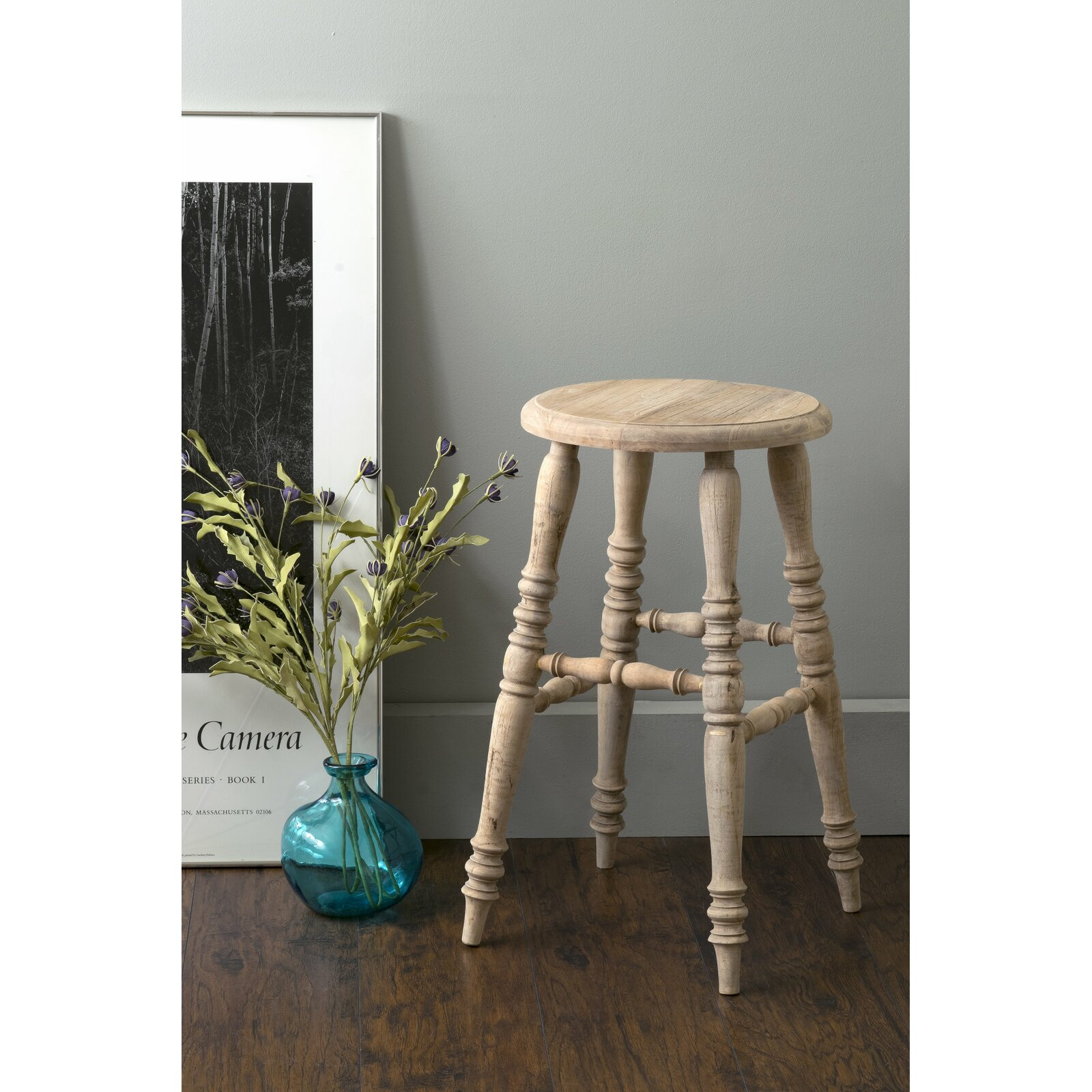 Sacramento Solid Wood 24" Counter Stool, : 24'' H x 14'' W x 14'' D, Handcrafted using mindi wood | Walmart (US)