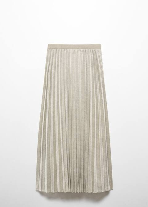 Pleated lurex skirt -  Women | Mango USA | MANGO (US)