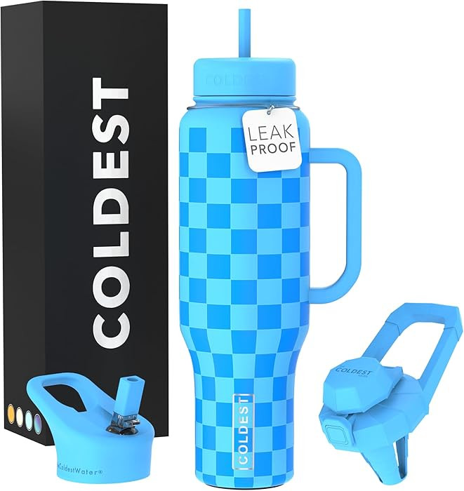 Coldest Tumbler with Handle and Straw - 100% Leak Proof Insulated Tumbler with Lid and Straw (3 L... | Amazon (US)