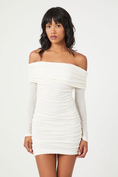 Off-the-Shoulder Foldover Mini Dress | Forever 21 (US)