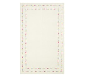 Rainbow Pearl Dot Border Rug | Pottery Barn Kids