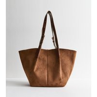 Chestnut Faux Suede Large Tote Bag New Look | New Look (UK)