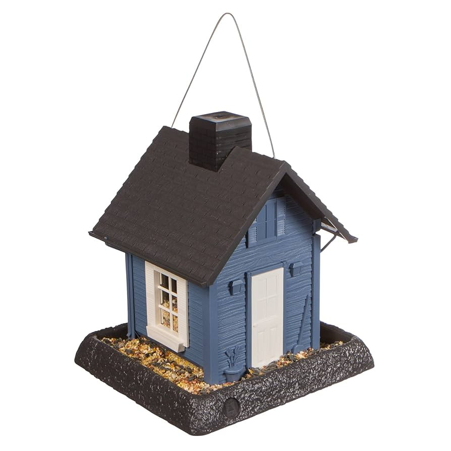 Blue Cottage Birdfeeder, 9.5 x 10.25 x 13.25 (9085) | Amazon (US)