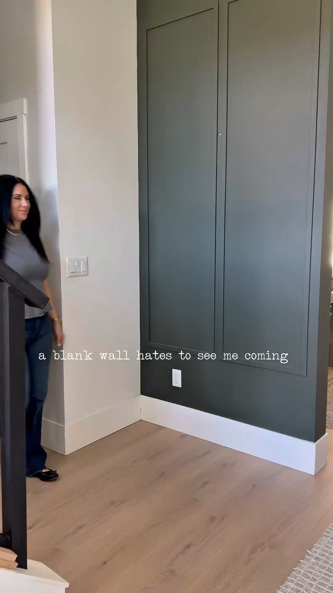 Small space solution in the entry.
This is such a great bench, beautiful wood frame. And so affordable! 
Wall color ; SW ripe olive 