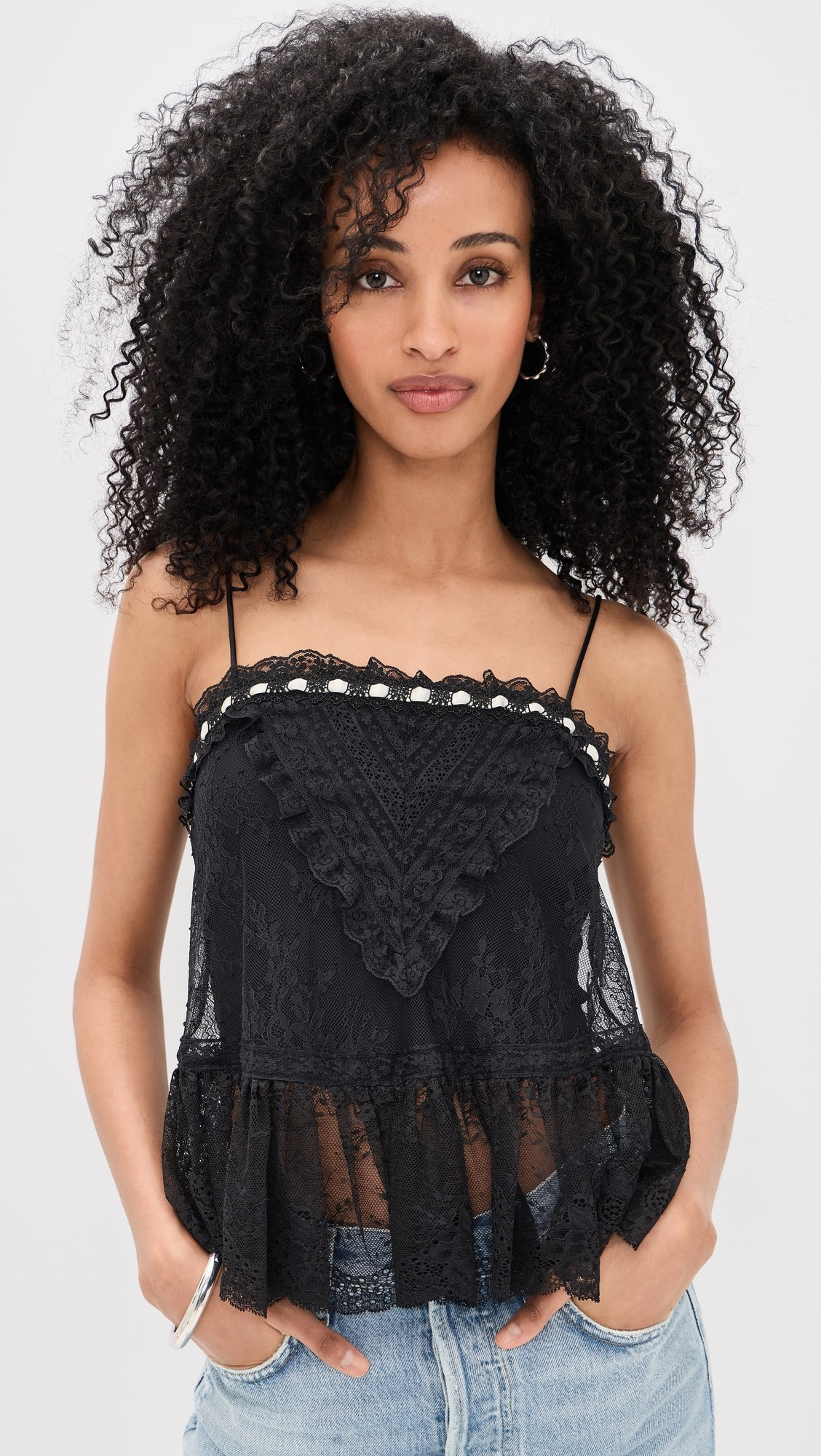 Alessia Lace Ruffle Top | Shopbop
