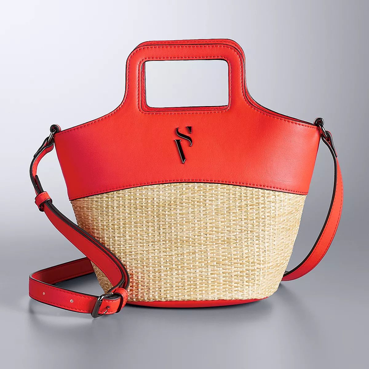 Simply Vera Vera Wang Top Handle Straw Crossbody Bag | Kohl's