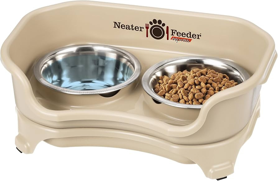 Neater Feeder - Express Model - Mess-Proof Dog Bowls (Small, Almond) – Made in USA – Elevated... | Amazon (US)