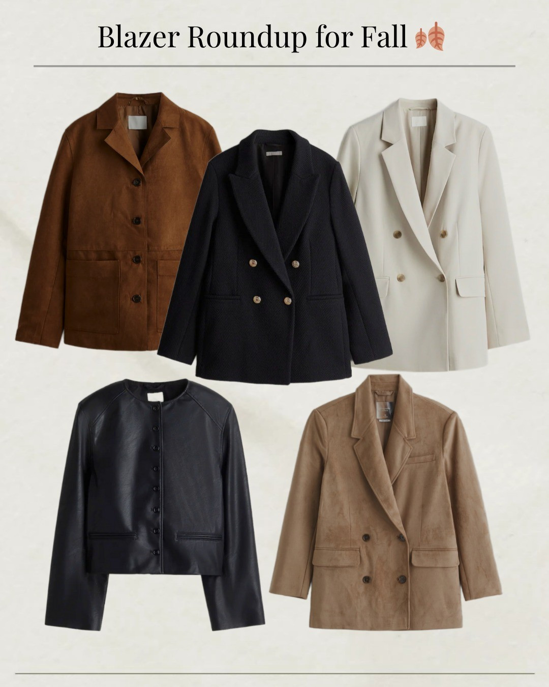 Fall blazer jacket roundupSuede blazer, brown jacket, pre fall outerwear, leather jacket

#LTKSaleAlert #LTKWorkwear #LTKSeasonal