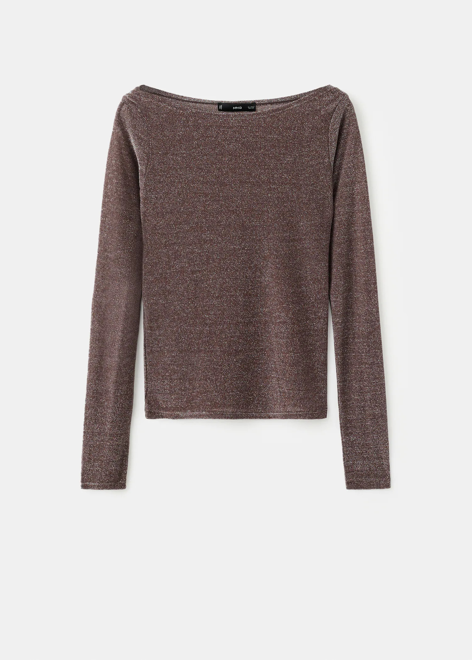 Sparkly boat-neck top | Mango (US/MX/AU)