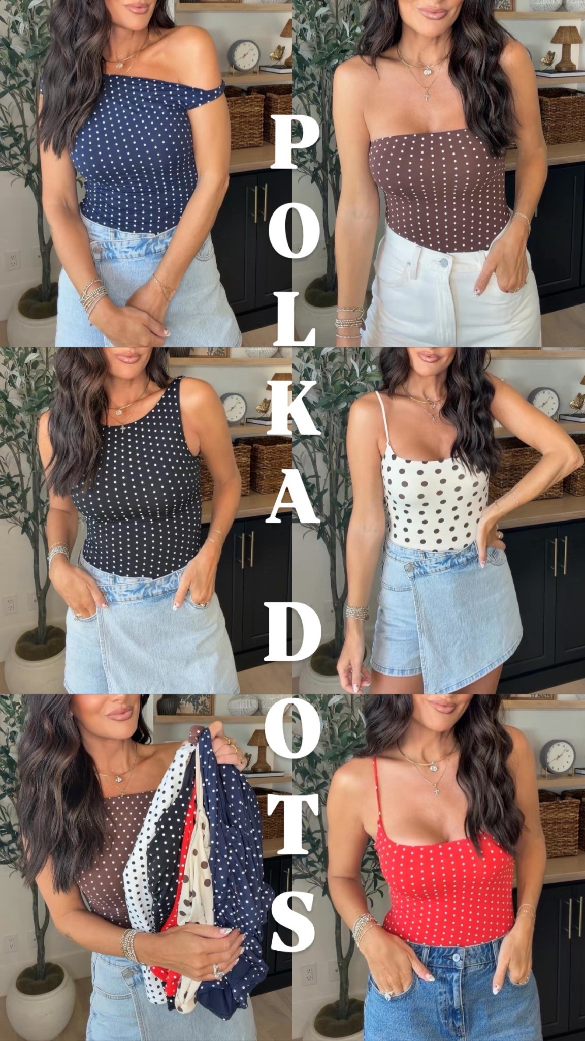 Polka dot tops from Amazon 

#LTKgrwm #LTKootd