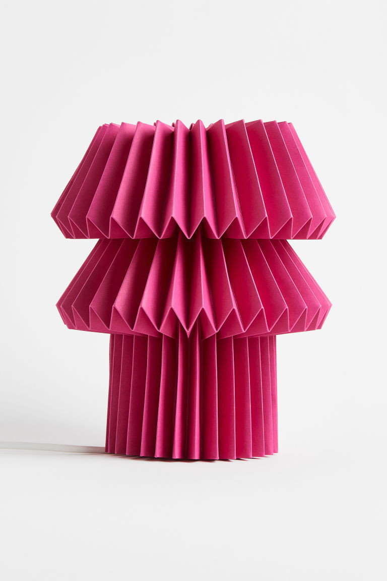 H & M - Pleated table lamp - Pink | H&M (UK, MY, IN, SG, PH, TW, HK)