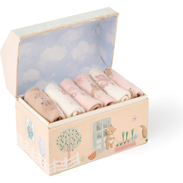 Garden Picnic Socks 0-12M, Pink | Maisonette