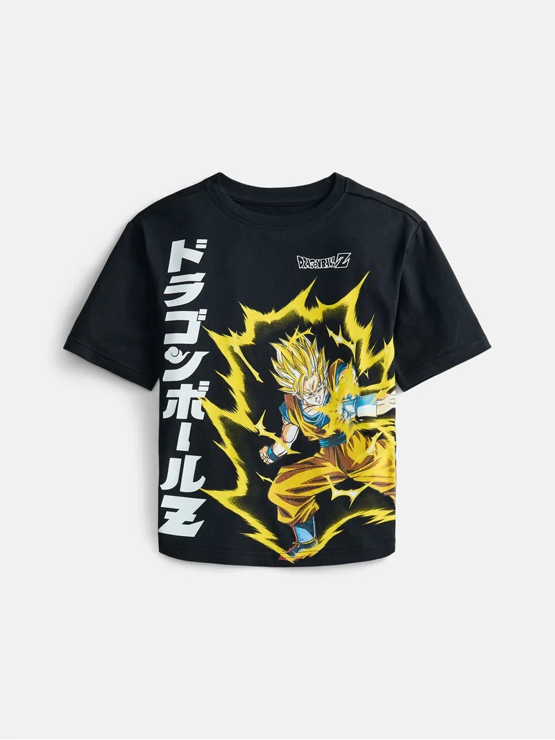 Dragon Ball Z Boys' Front Back Graphic Tee with Short Sleeves, Sizes 4-18 | Walmart (US)