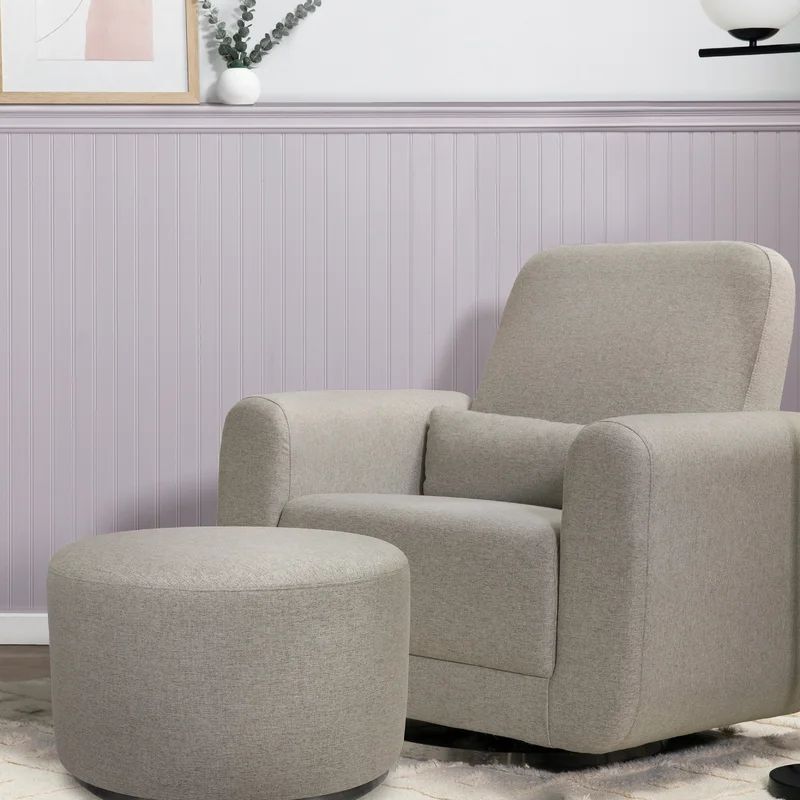 Tuba Glider and Ottoman Set In Eco-Performance Fabric | Water Repellent & Stain Resistant | Wayfair North America