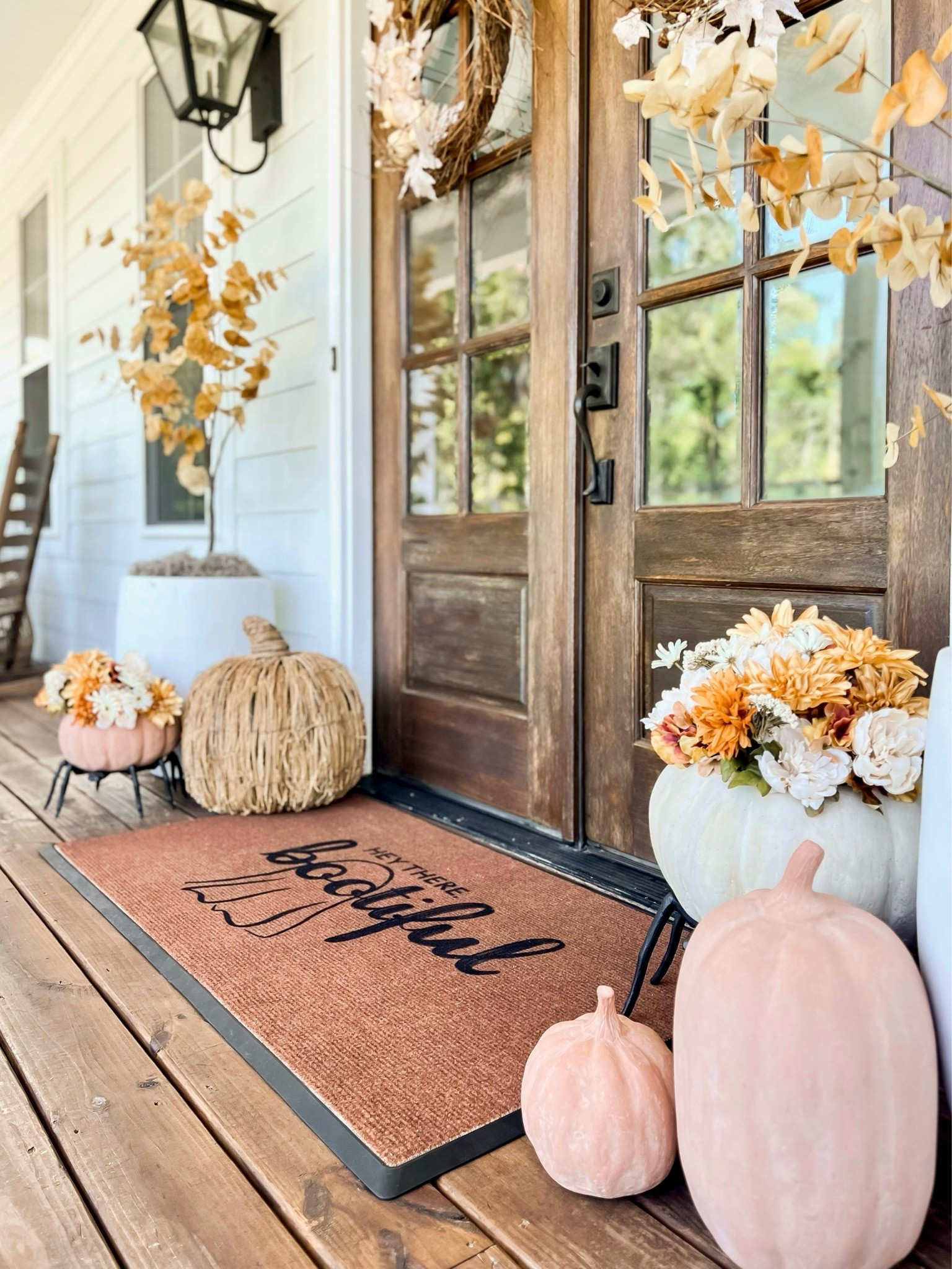 fall porch decorating idea for 2026! This was my front doors decorated for fall a few years ago! It was a good fall with subtle Halloween doormat

#LTKHome #LTKSaleAlert #LTKSeasonal