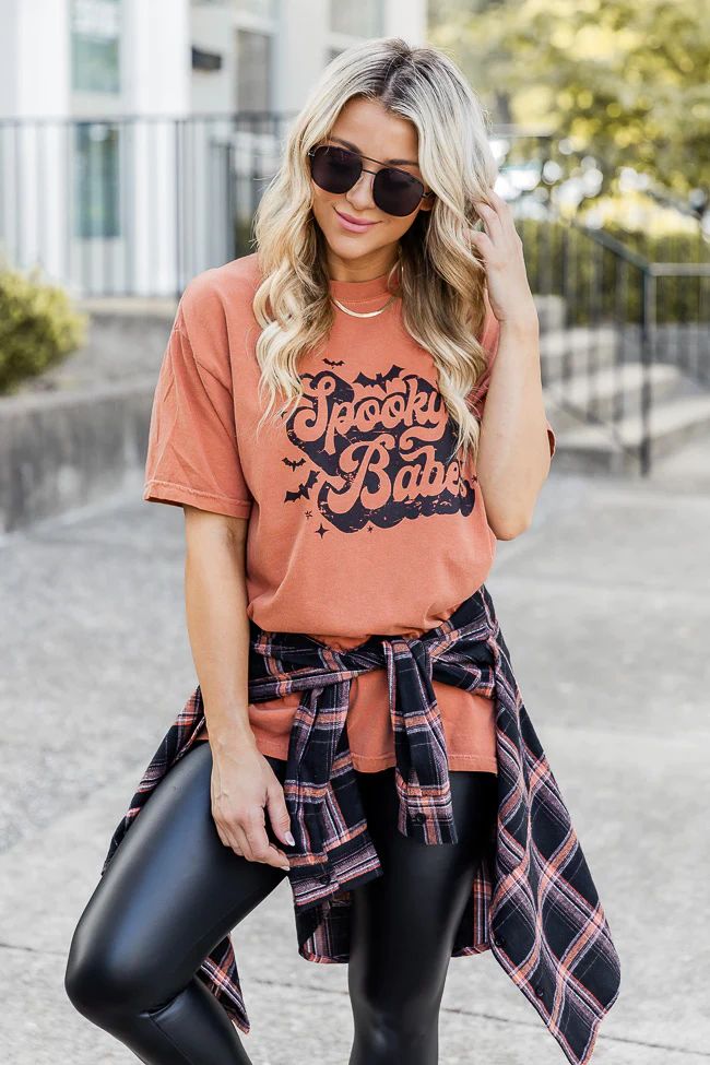 Spooky Babe Rust Comfort Color Graphic Tee | Pink Lily