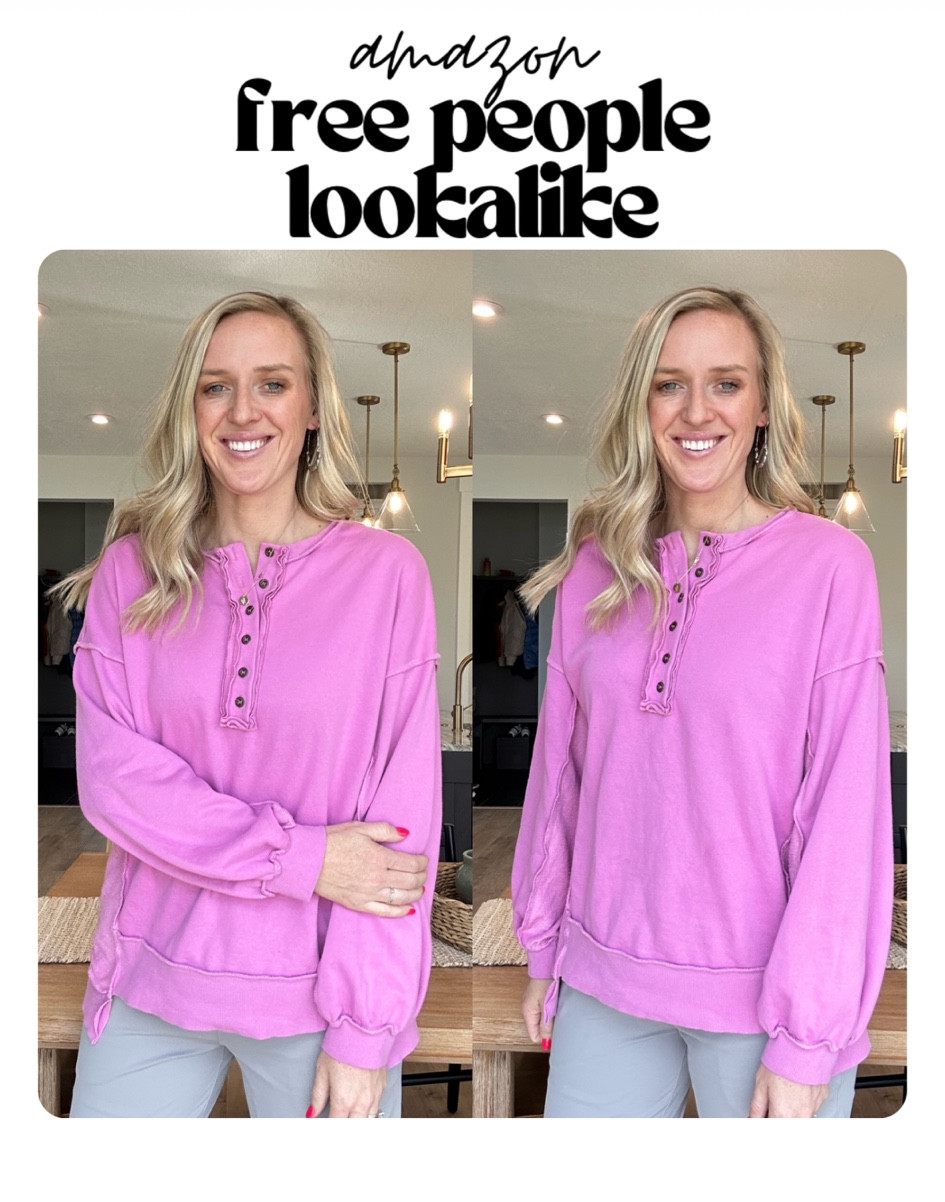 Amazon free people lookalike sweatshirt. Oversized, I’m in a size small 

#LTKmidsize #LTKstyletip #LTKfindsunder50