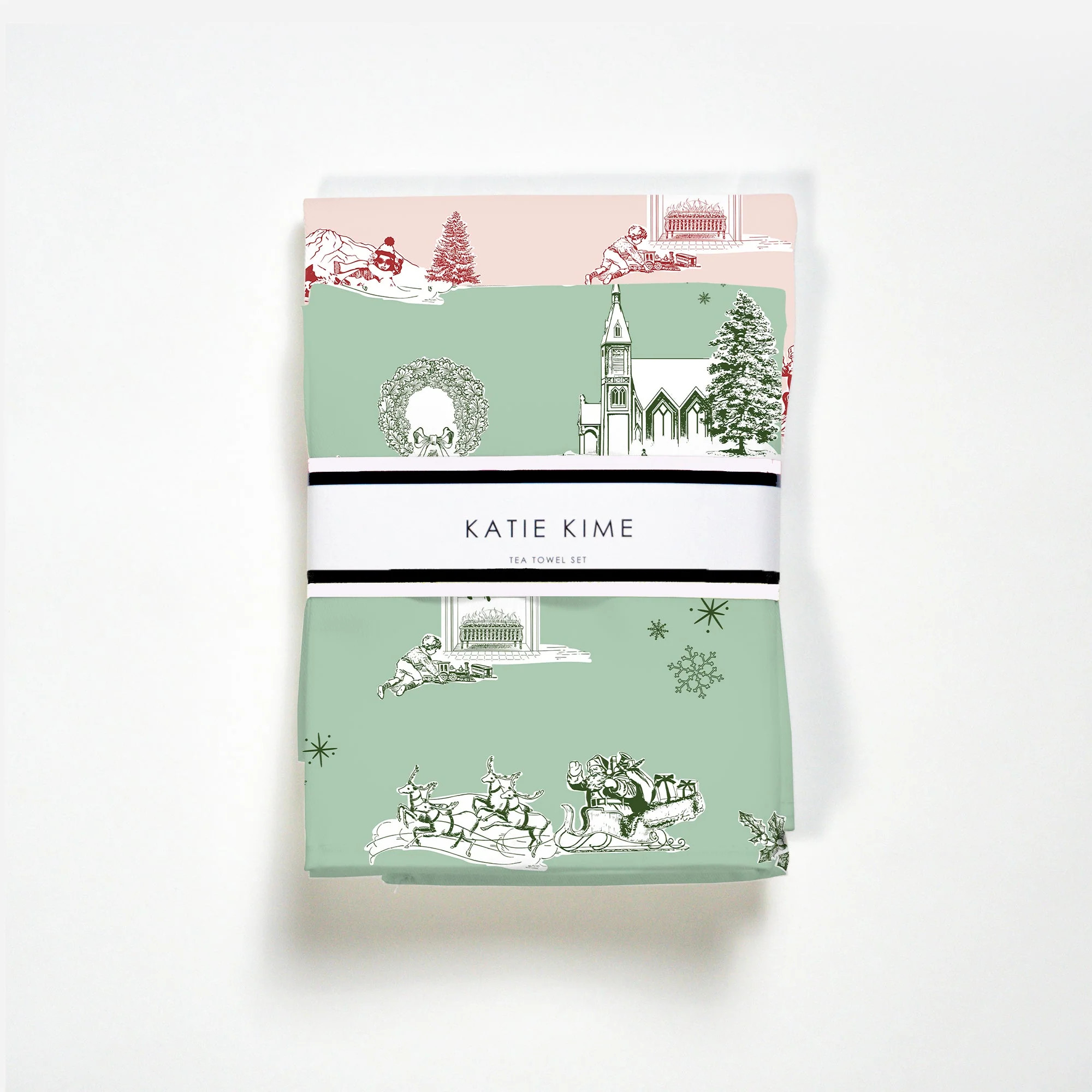 Holiday Toile Tea Towel Set | Katie Kime Inc