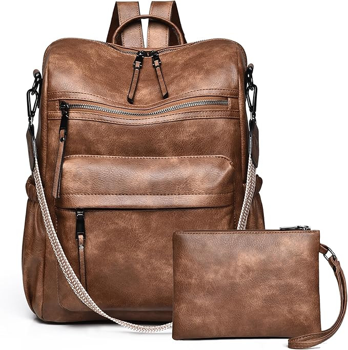 Dora & Liz Womens Backpack Purse Leather Travel Fashion Backpack Purse for Women Designer Ladies ... | Amazon (US)