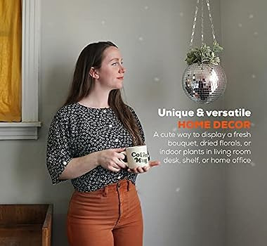 DADO 8" Disco Ball Planter - Disco Planter for indoor plants- Disco Ball Plant Hanger - unique pl... | Amazon (US)