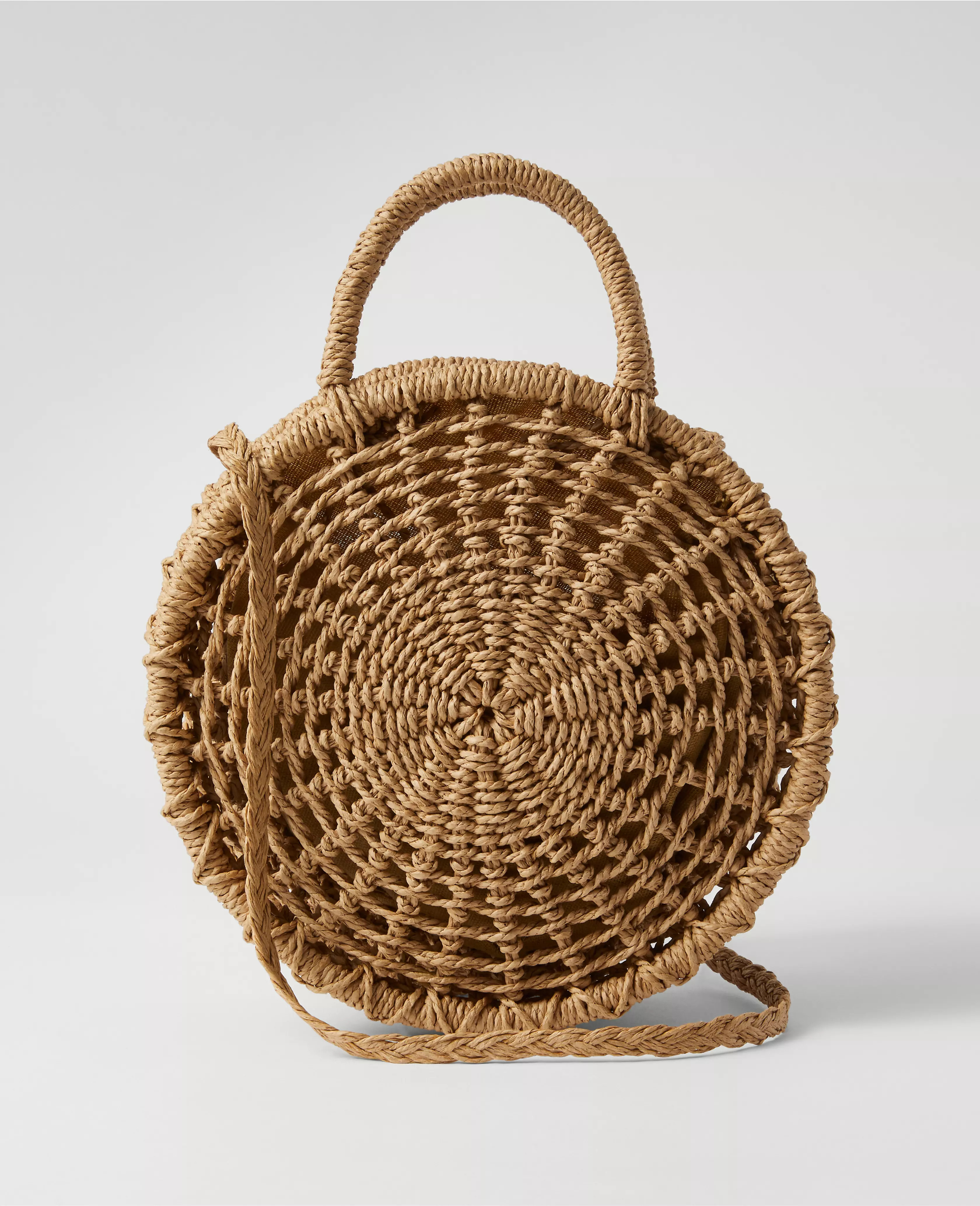 Weekend Collection Raffia Crossbody Bag | Ann Taylor