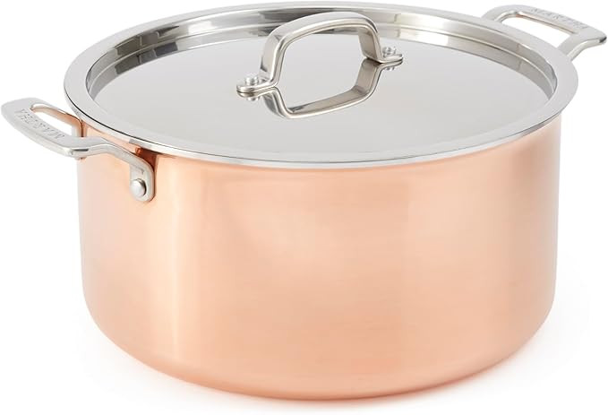 Martha by Martha Stewart 8-Quart Stainless Steel Stock Pot w/Lid - Copper Exterior/Satin Interior | Amazon (US)