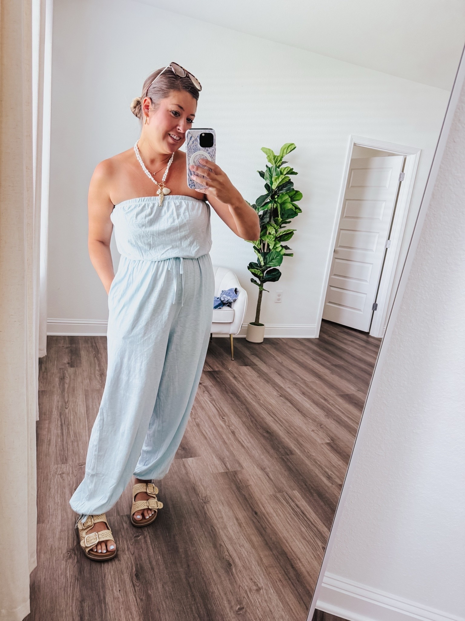 Summer jumpsuit, easy summer outfit, mom outfit, vacation outfit 

Wearing medium

#LTKootd
