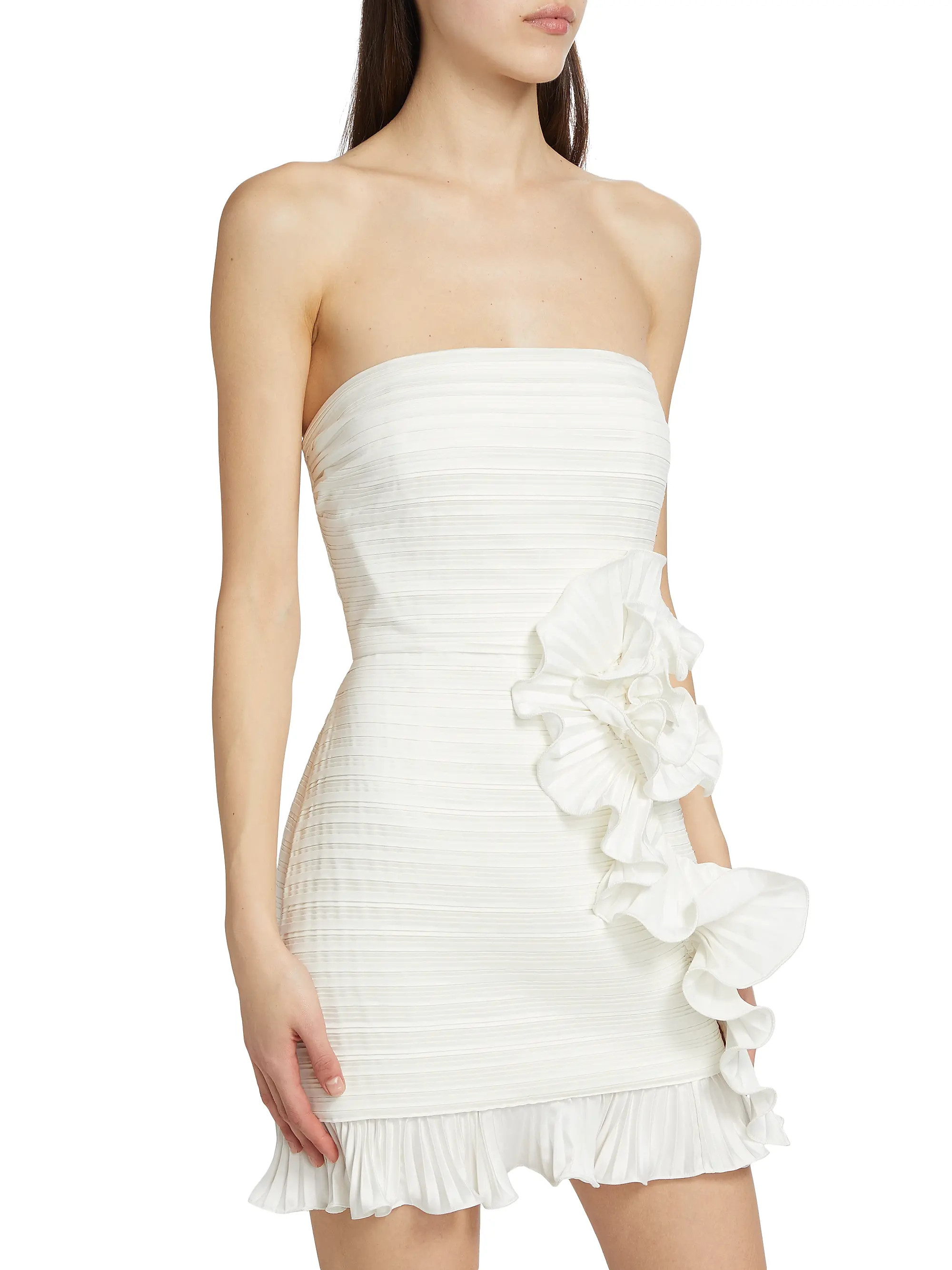 Isla Ruffle-Trim Minidress | Saks Fifth Avenue