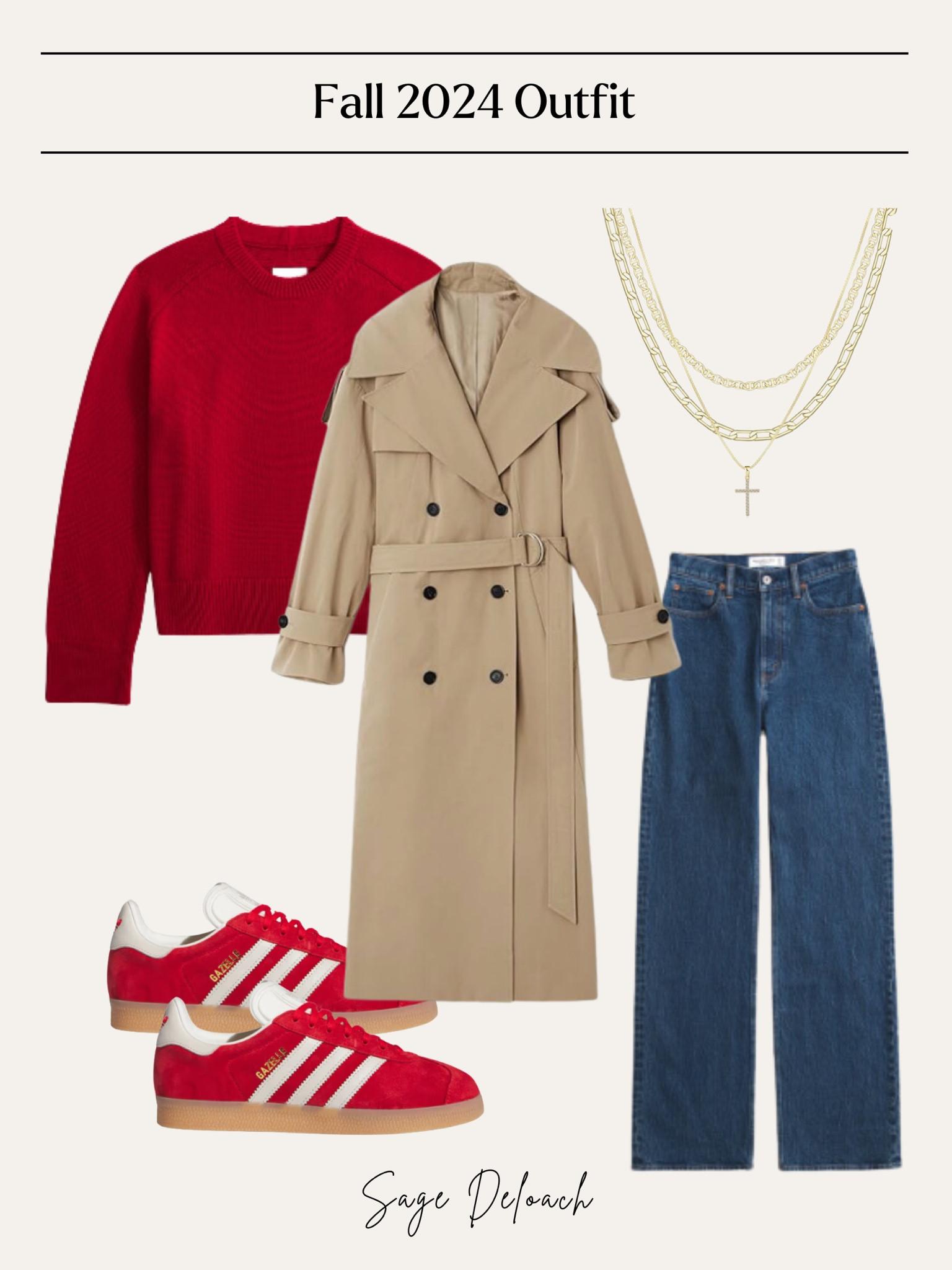 Fall outfit 2024, fall outfit, red sweater outfit, trench coat, casual fall outfit 

#LTKShoeCrush