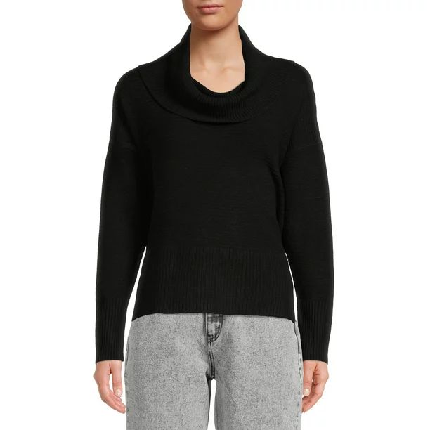 Time and Tru Women’s Long Sleeve Cowl Neck Sweater - Walmart.com | Walmart (US)