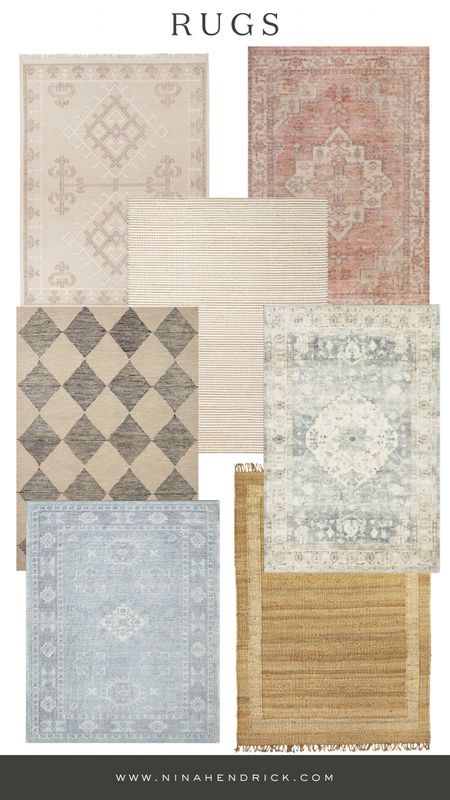 Some rug inspiration for you today! I love natural textures combined with a modern pattern. You also can’t go wrong with a vintage inspired rug! 

#LTKhome