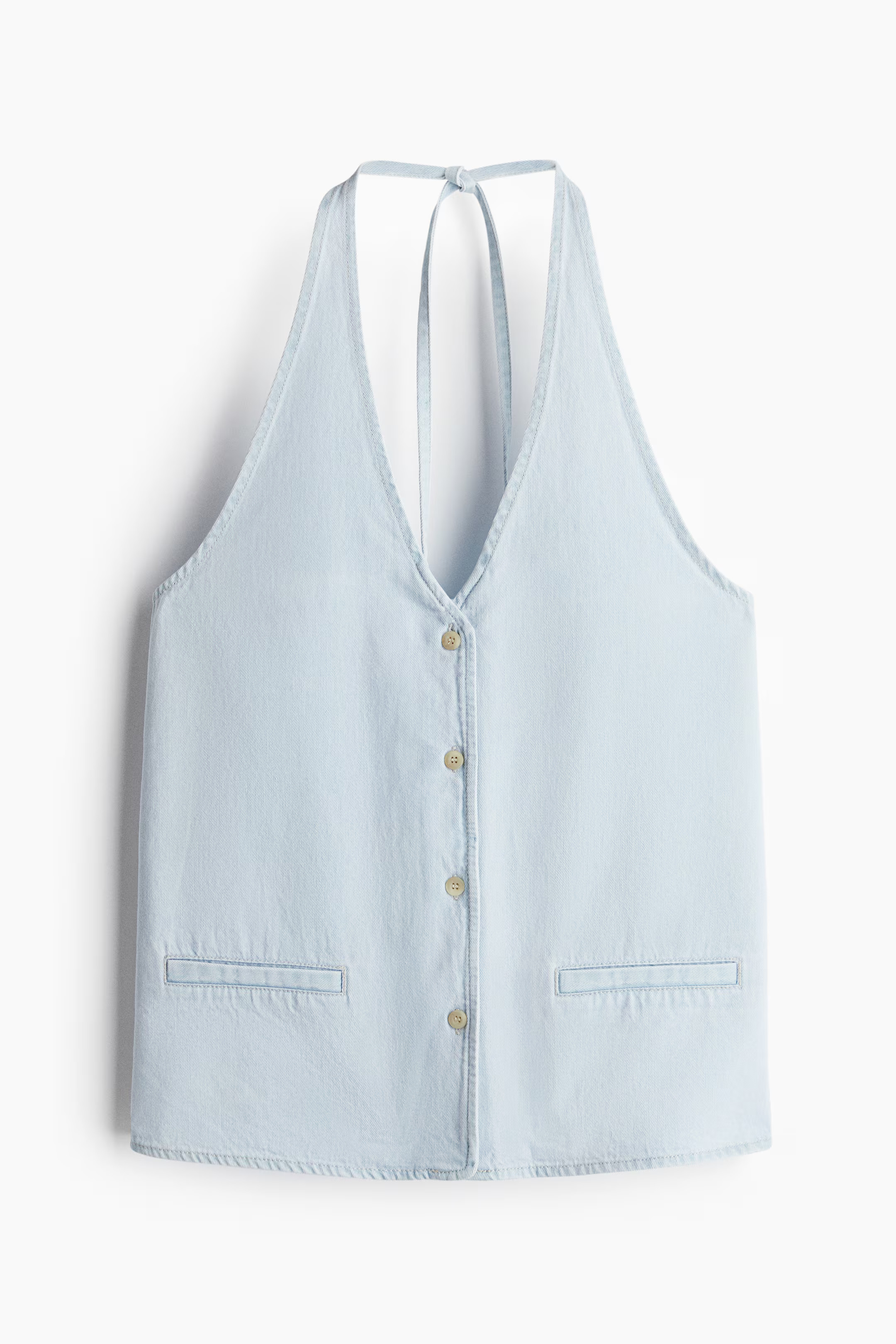 Halterneck denim waistcoat | H&M (UK, MY, IN, SG, PH, TW, HK)