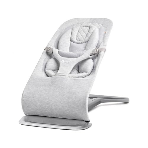 Ergobaby Evolve 3-in-1 Bouncer, Adjustable Multi Position Baby Bouncer Seat, Fits Newborn to Toddler, Light Grey | Amazon (US)