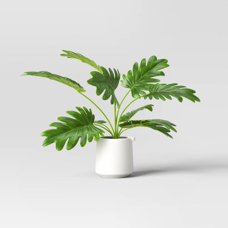 18" Artificial Philodendron in Ceramic Pot Green - Threshold™ | Target