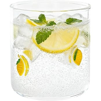 14 Ounce Icon Juice Glasses, Aesthetic Cocktail & Old Fashioned Drinking Glasses, Iconic Clear Gl... | Amazon (US)