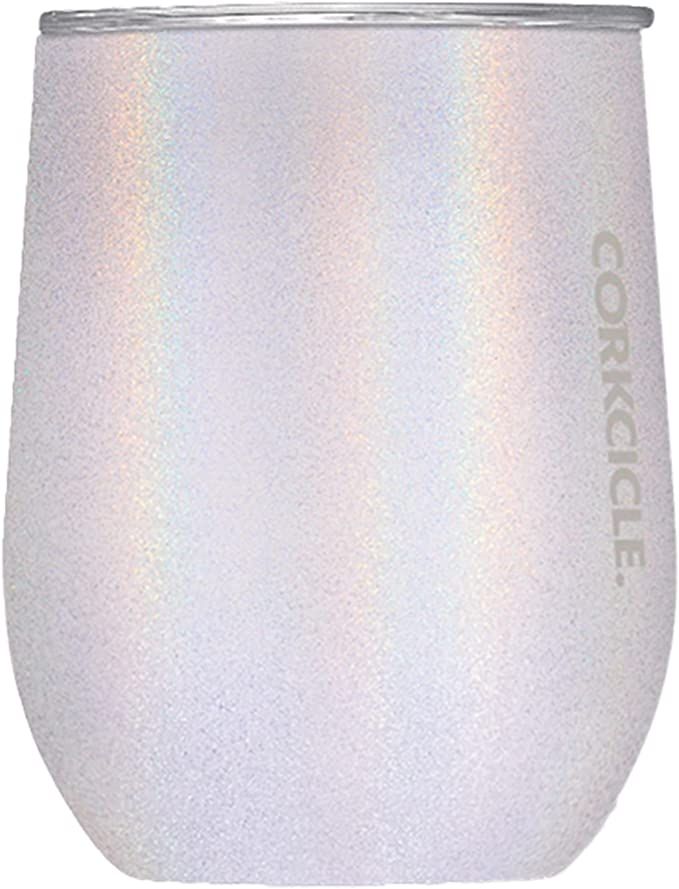 Corkcicle Stemless Wine Glass Tumbler with Lid, Insulated Travel Cup, Sparkle Unicorn Magic, 12 o... | Amazon (US)