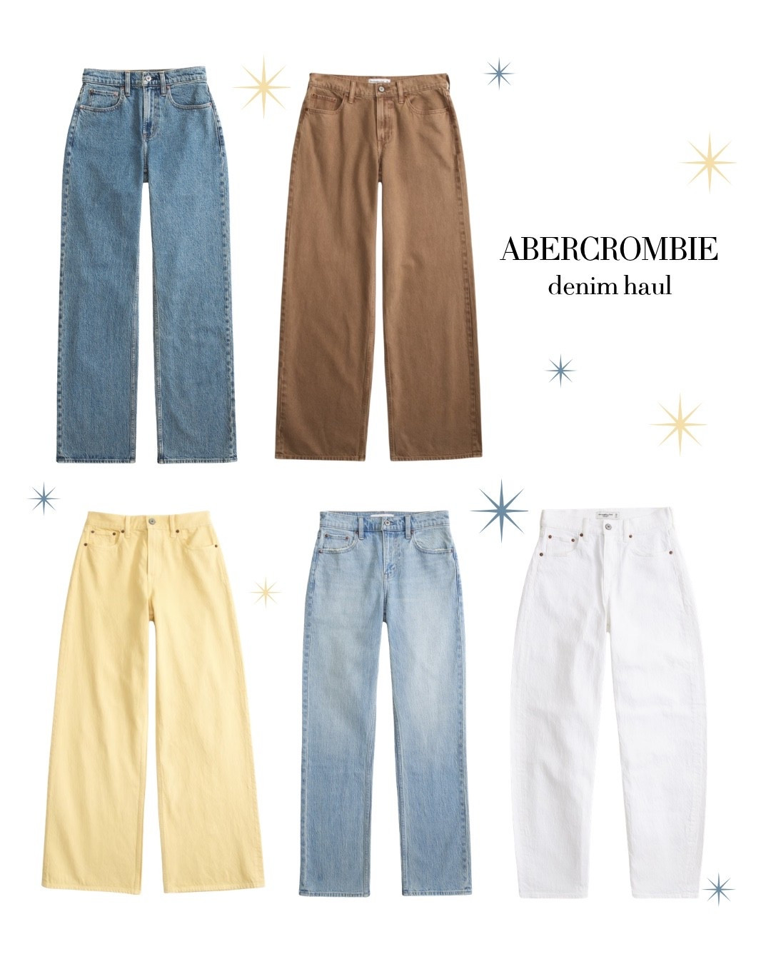 #abercrombiepartner abercrombie denim haul! obsessed with these colors and styles for fall @abercrombie