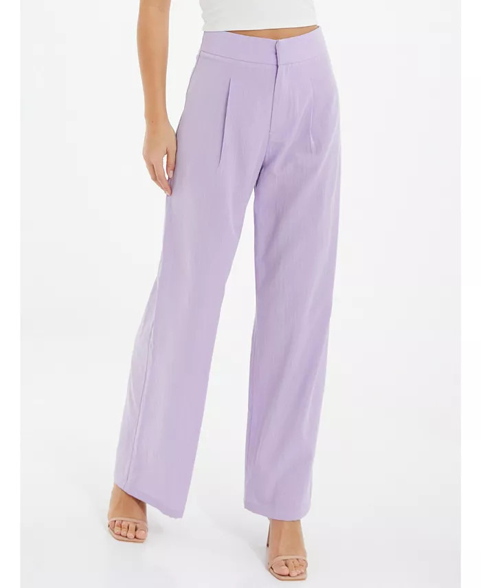 QUIZ Women's Linen Palazzo Trouser - Macy's | Macy's