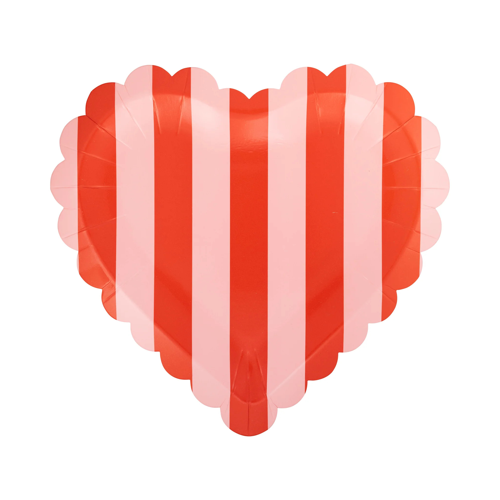 Scalloped Striped Heart Plate | My Mind's Eye