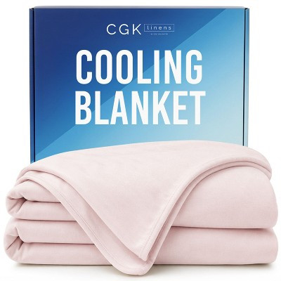 CGK Linens Ultra Cool Cooling Blanket for Hot Sleepers - Double-Sided Blanket in Pink, Size Queen | Target