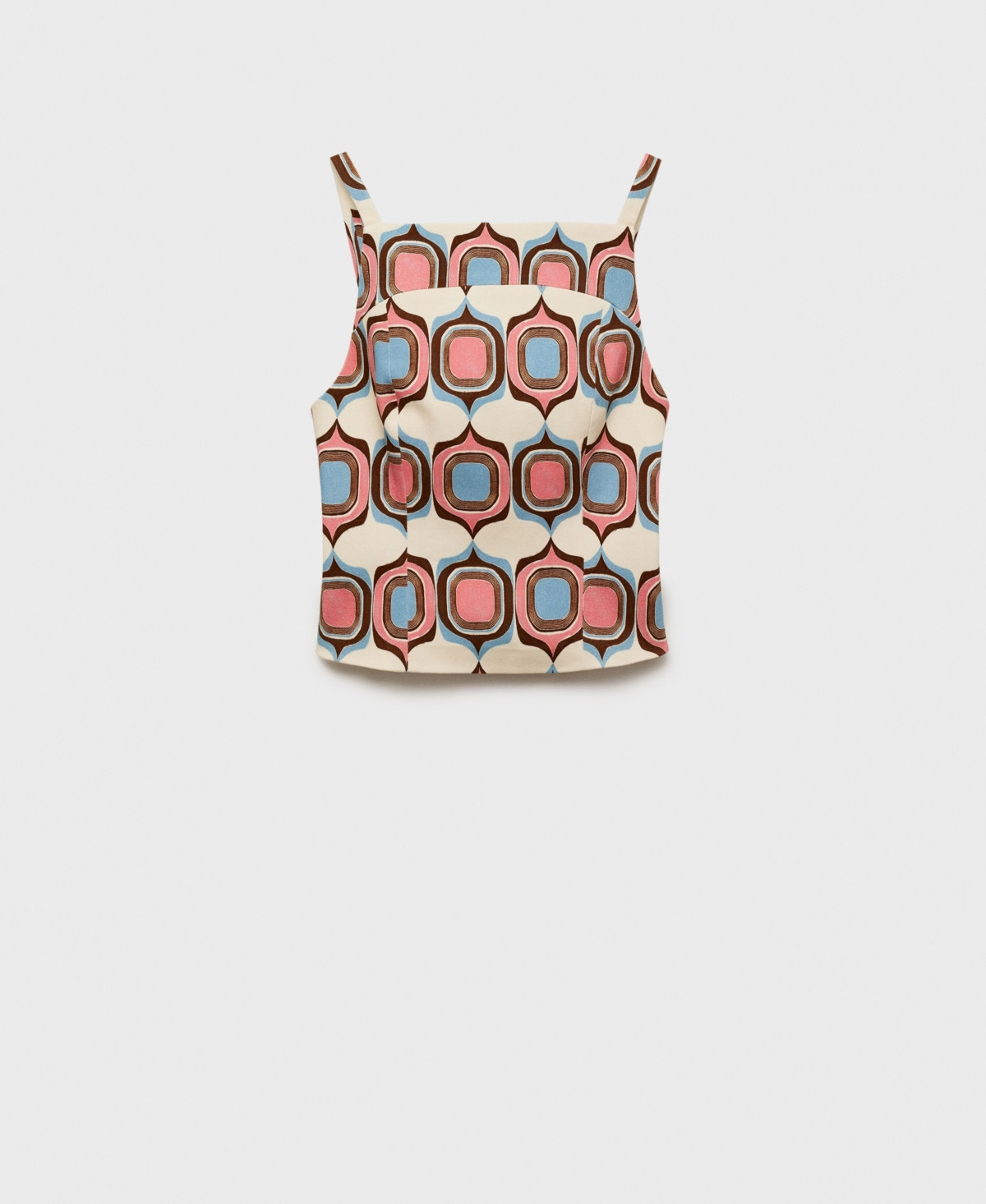 Mango Women's Printed Boat-Neck Top - Pastel Pink | Macy's
