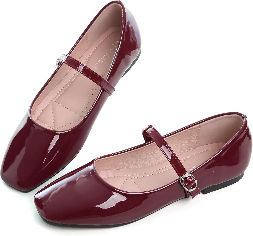 Dear Time Women's Flat Mary Jane Shoes Ankle Strap Round Toe Chinese Style Ballet Flats Casual Wa... | Amazon (US)