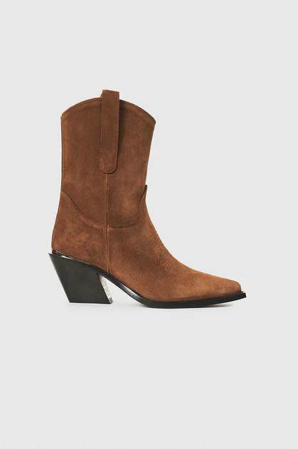 Mid Tania Boots In Toffee Suede | Shop Simon